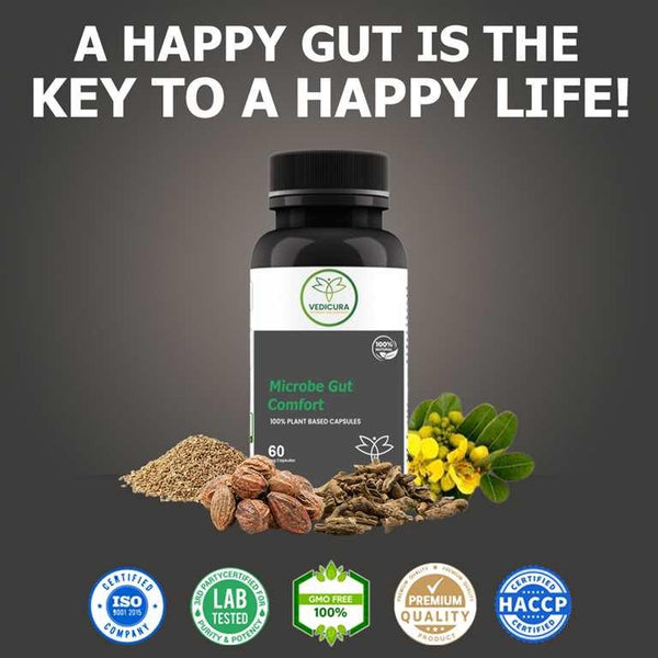 Microbe Gut Comfort: Ayurvedic Probiotic Digestive Support Supplement